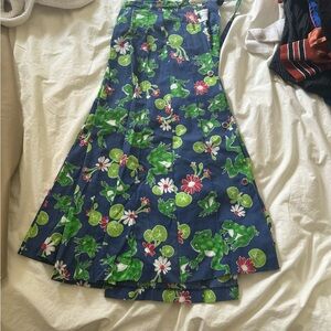 Vintage Skirts  the Cutest Vintage Frog Print Skirt waist size women’s large
